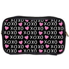 Xo Valentines Day Pattern Toiletries Bag (two Sides) by Valentinaart