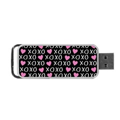 Xo Valentines Day Pattern Portable Usb Flash (two Sides) by Valentinaart