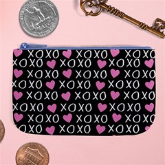 Xo Valentines Day Pattern Large Coin Purse by Valentinaart