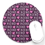 XO Valentines day pattern Round Mousepads Front