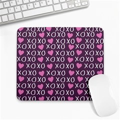 Xo Valentines Day Pattern Large Mousepads by Valentinaart