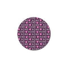 Xo Valentines Day Pattern Golf Ball Marker by Valentinaart