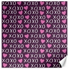 Xo Valentines Day Pattern Canvas 12  X 12  by Valentinaart