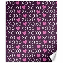 Xo Valentines Day Pattern Canvas 20  X 24  by Valentinaart