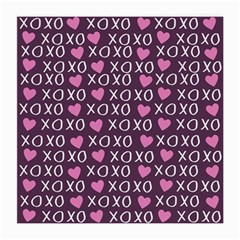 Xo Valentines Day Pattern Medium Glasses Cloth by Valentinaart