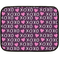 Xo Valentines Day Pattern Fleece Blanket (mini) by Valentinaart