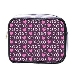 Xo Valentines Day Pattern Mini Toiletries Bag (one Side) by Valentinaart