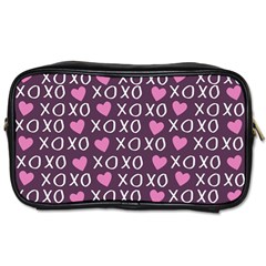 Xo Valentines Day Pattern Toiletries Bag (one Side) by Valentinaart