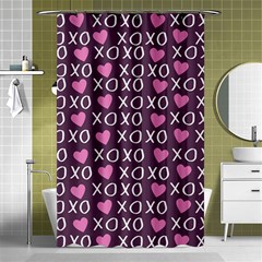 Xo Valentines Day Pattern Shower Curtain 48  X 72  (small)  by Valentinaart