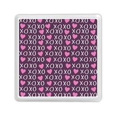 Xo Valentines Day Pattern Memory Card Reader (square) by Valentinaart