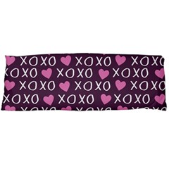 Xo Valentines Day Pattern Body Pillow Case (dakimakura) by Valentinaart