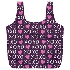 Xo Valentines Day Pattern Full Print Recycle Bag (xl) by Valentinaart