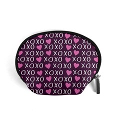 Xo Valentines Day Pattern Accessory Pouch (small) by Valentinaart