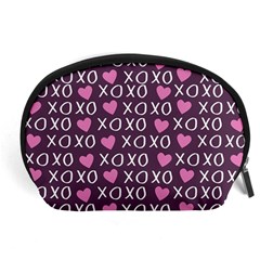 Xo Valentines Day Pattern Accessory Pouch (large) by Valentinaart