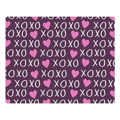 Xo Valentines Day Pattern Double Sided Flano Blanket (large)  by Valentinaart