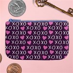 XO Valentines day pattern Large Coin Purse Front