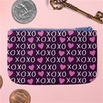 XO Valentines day pattern Large Coin Purse Back