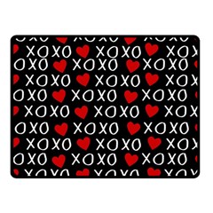 Xo Valentines Day Pattern Fleece Blanket (small) by Valentinaart