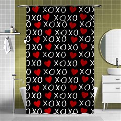 Xo Valentines Day Pattern Shower Curtain 48  X 72  (small)  by Valentinaart