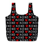 XO Valentines day pattern Full Print Recycle Bag (L) Front