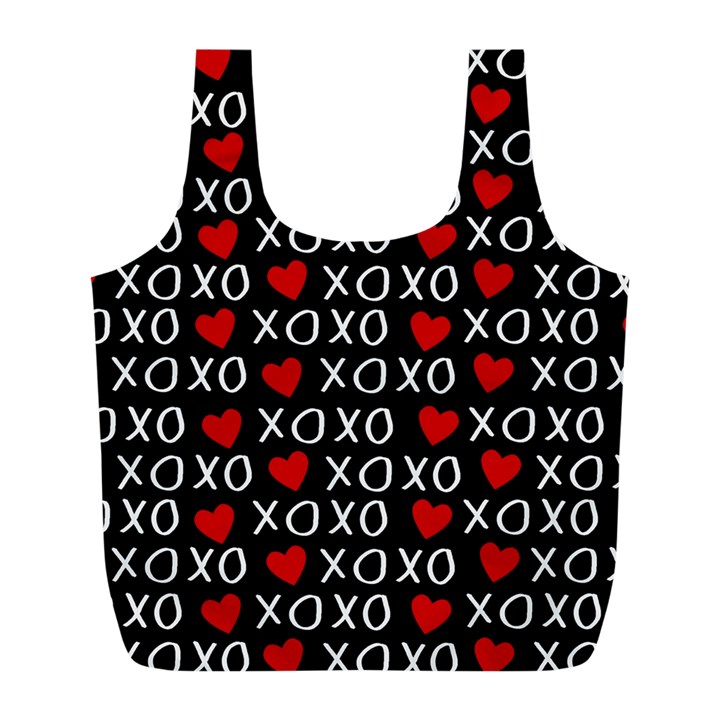 XO Valentines day pattern Full Print Recycle Bag (L)