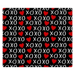 Xo Valentines Day Pattern Double Sided Flano Blanket (small)  by Valentinaart