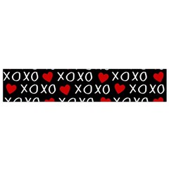 Xo Valentines Day Pattern Small Flano Scarf by Valentinaart