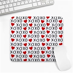 Xo Valentines Day Pattern Large Mousepads by Valentinaart