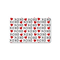 Xo Valentines Day Pattern Magnet (name Card) by Valentinaart