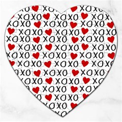 Xo Valentines Day Pattern Jigsaw Puzzle (heart) by Valentinaart