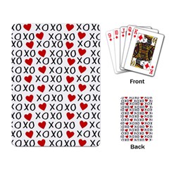 Xo Valentines Day Pattern Playing Cards Single Design