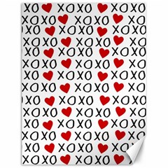 Xo Valentines Day Pattern Canvas 12  X 16  by Valentinaart