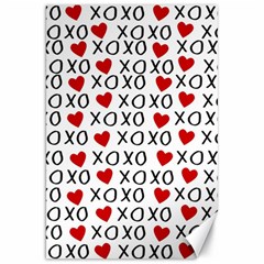 Xo Valentines Day Pattern Canvas 20  X 30  by Valentinaart