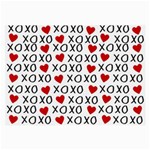 XO Valentines day pattern Large Glasses Cloth (2-Side) Front