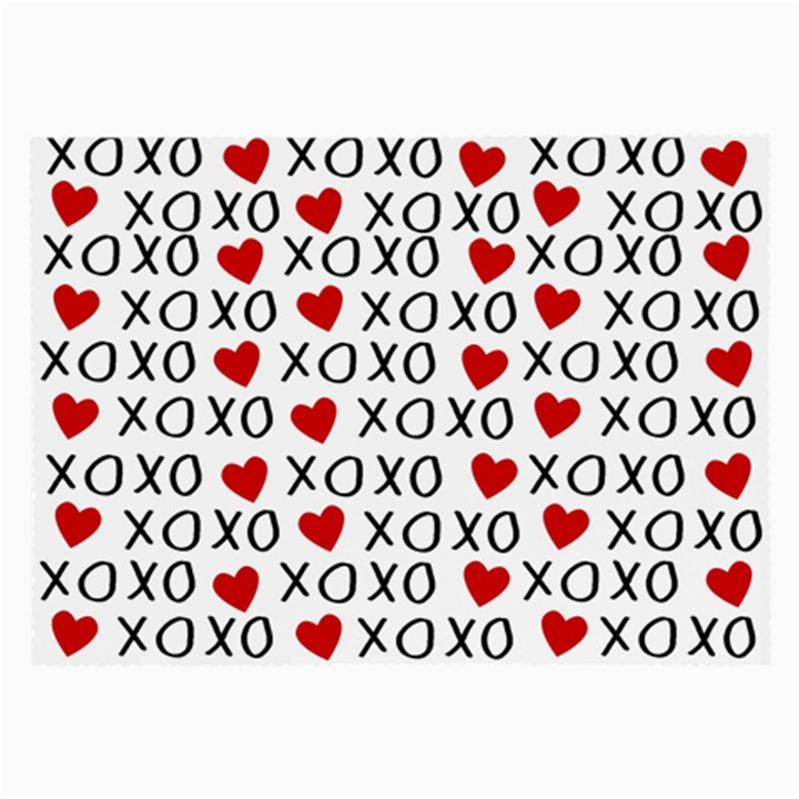 XO Valentines day pattern Large Glasses Cloth (2-Side)