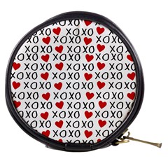 Xo Valentines Day Pattern Mini Makeup Bag by Valentinaart