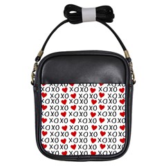 Xo Valentines Day Pattern Girls Sling Bag by Valentinaart