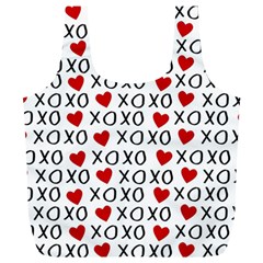 Xo Valentines Day Pattern Full Print Recycle Bag (xl) by Valentinaart