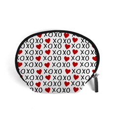 Xo Valentines Day Pattern Accessory Pouch (small) by Valentinaart