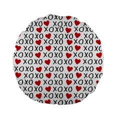 Xo Valentines Day Pattern Standard 15  Premium Flano Round Cushions by Valentinaart