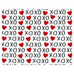 Xo Valentines Day Pattern Double Sided Flano Blanket (medium)  by Valentinaart