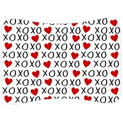 Xo Valentines Day Pattern Velour Seat Head Rest Cushion by Valentinaart