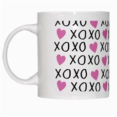 Xo Valentines Day Pattern White Mugs by Valentinaart