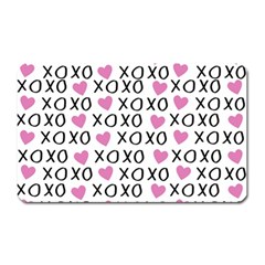 Xo Valentines Day Pattern Magnet (rectangular) by Valentinaart