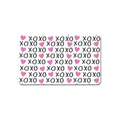 Xo Valentines Day Pattern Magnet (name Card) by Valentinaart