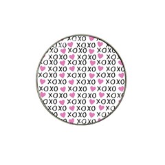 Xo Valentines Day Pattern Hat Clip Ball Marker