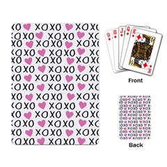 Xo Valentines Day Pattern Playing Cards Single Design by Valentinaart