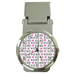 Xo Valentines Day Pattern Money Clip Watches by Valentinaart