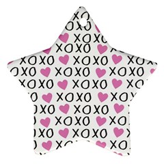 Xo Valentines Day Pattern Star Ornament (two Sides) by Valentinaart