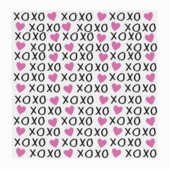 Xo Valentines Day Pattern Medium Glasses Cloth by Valentinaart